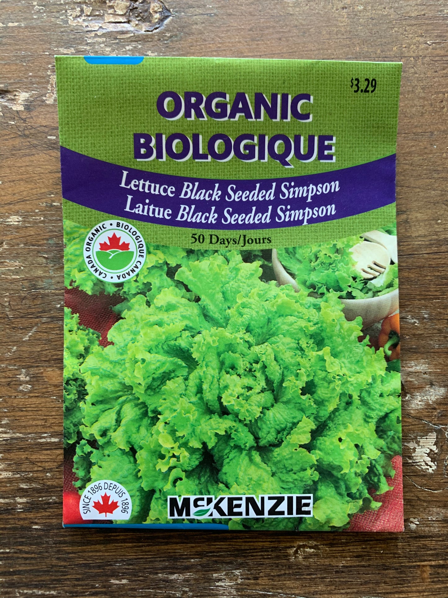 Lettuce - Black Seeded Simpson Seeds
